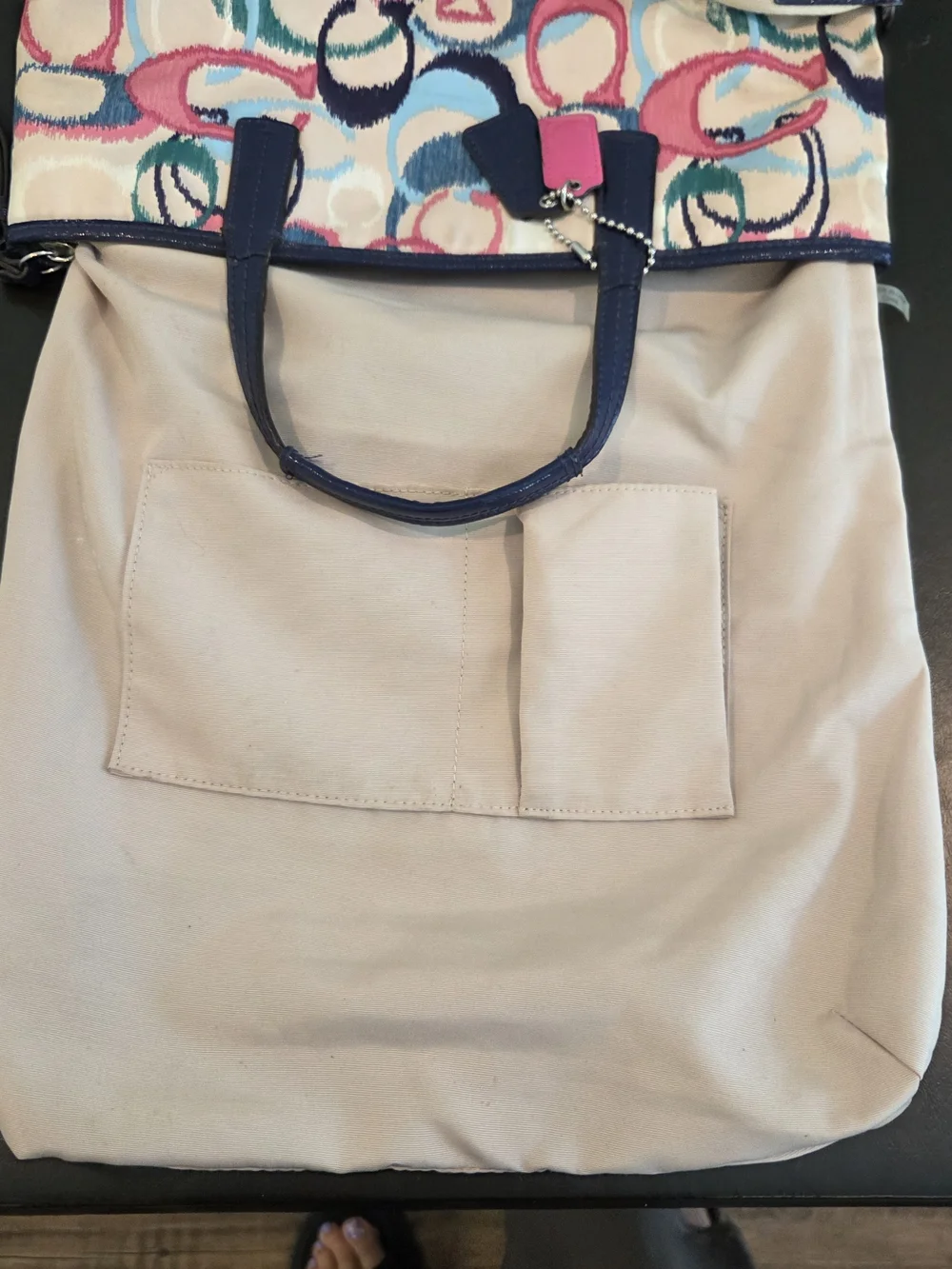 Coach Ikat Signature Foldover Tote Crossbody Bag F24449